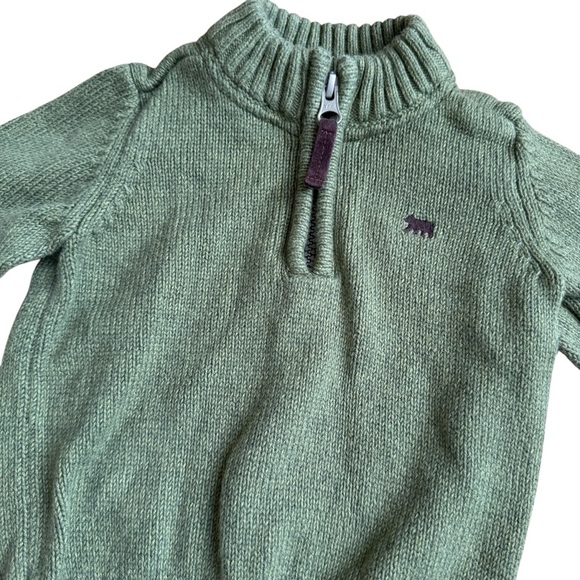 Bundle 6M Baby Boy Christmas Sweater Knit Pullover Red Green 2PC Set - Picture 2 of 8